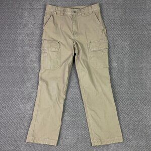 Duluth Trading Co Flex Fire Hose Cargo Pants Men's 36 x 34 Fits 35 x 32.5 Khaki